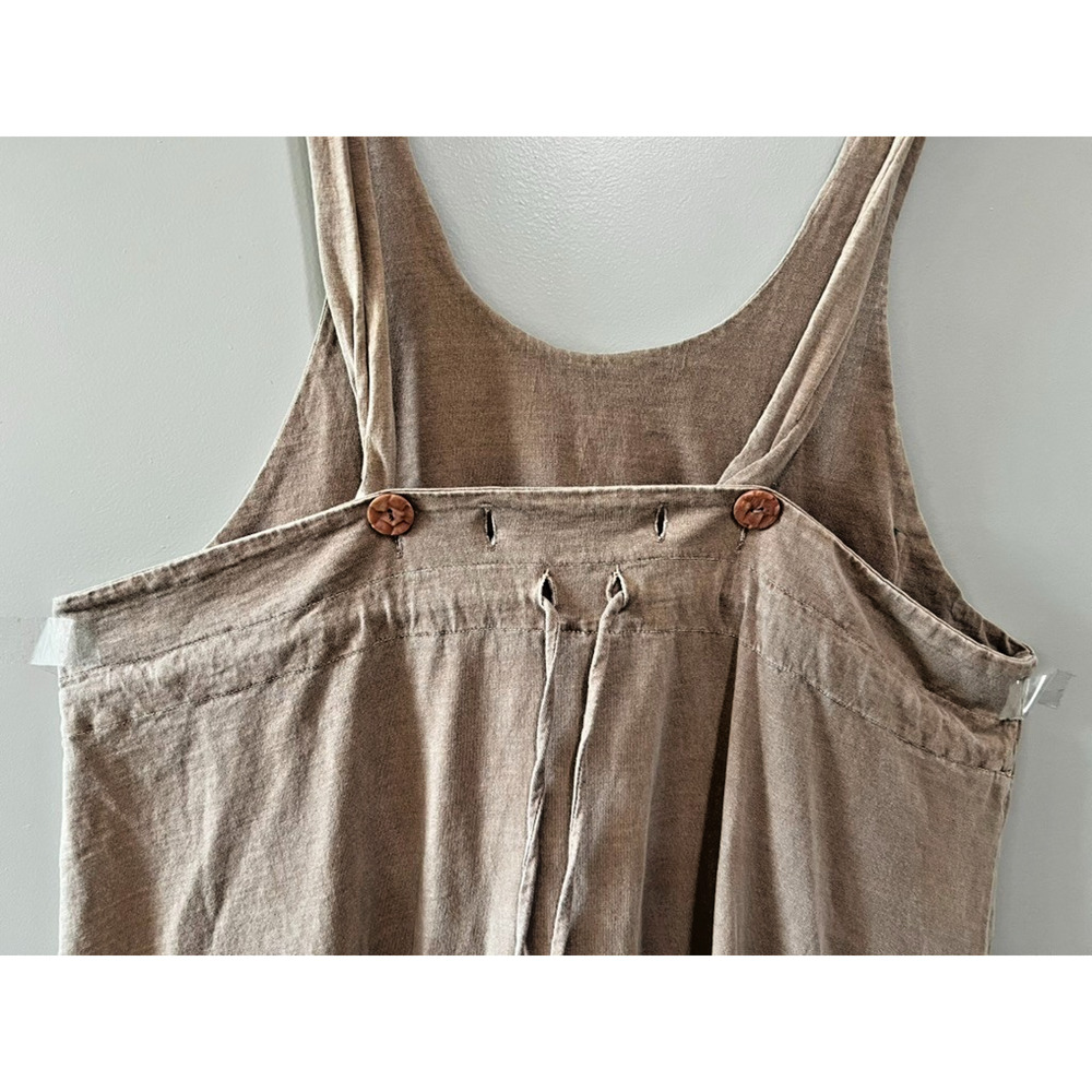 Vintage Art To Wear Isabel LA Maxi Dress Lagenlook Hand Painted Patch Sz-XL - Picture 4 of 11